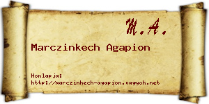 Marczinkech Agapion névjegykártya
